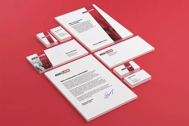 逼真的高端品牌展示文具套装样机 Stationery / Branding Mock-Up’s插图(1)