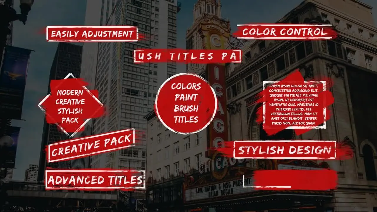 10个清新全屏标题动画像素设计精选AE模板