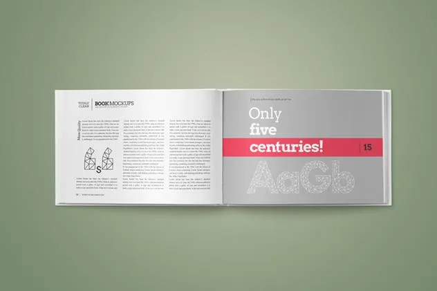 精装企业画册产品目录设计展示样机模板 Landscape Book Mock-Up Set插图(5)