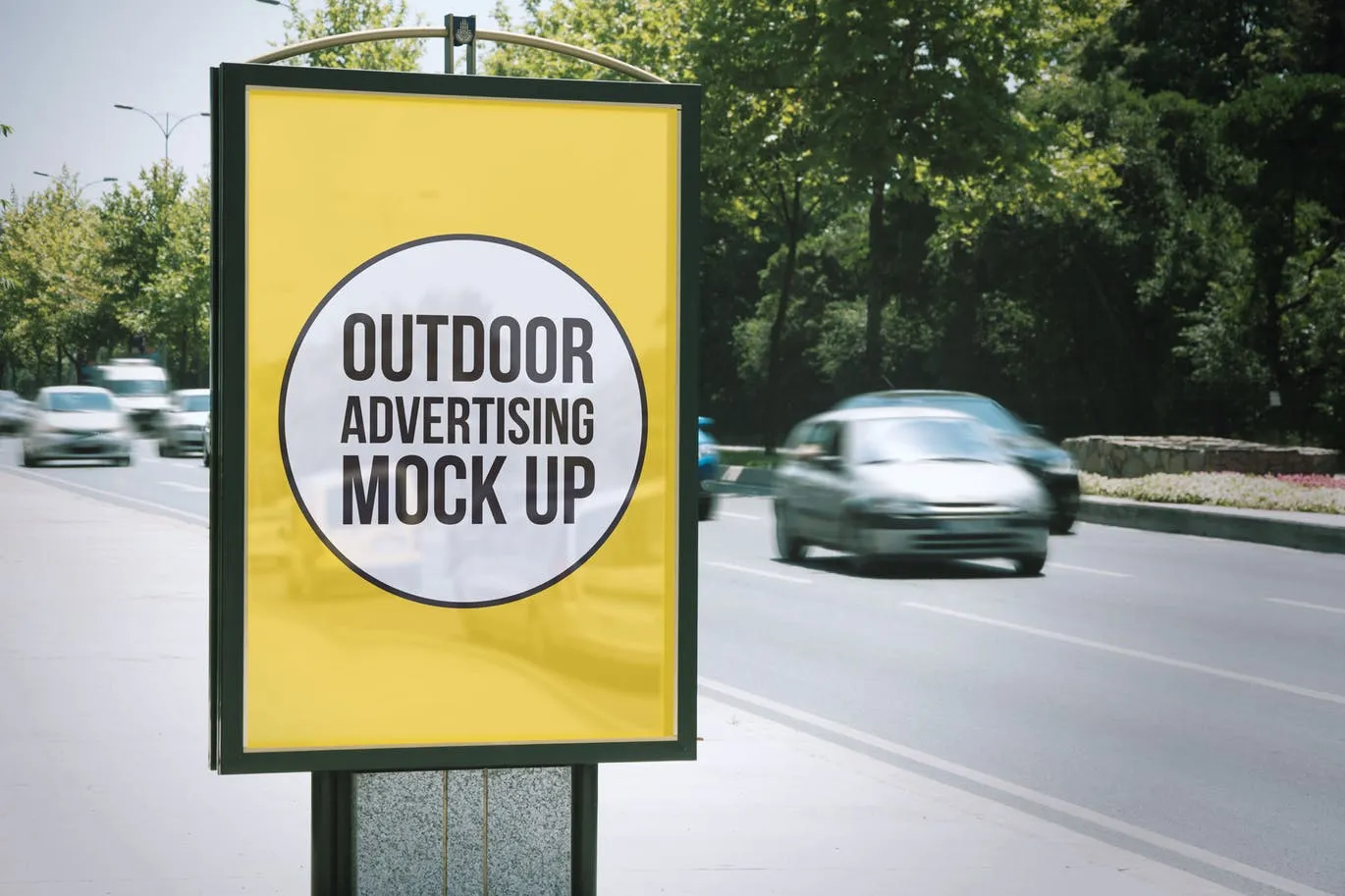 公路灯箱广告牌设计效果图样机#9 Outdoor Advertisement Mockup Template #9
