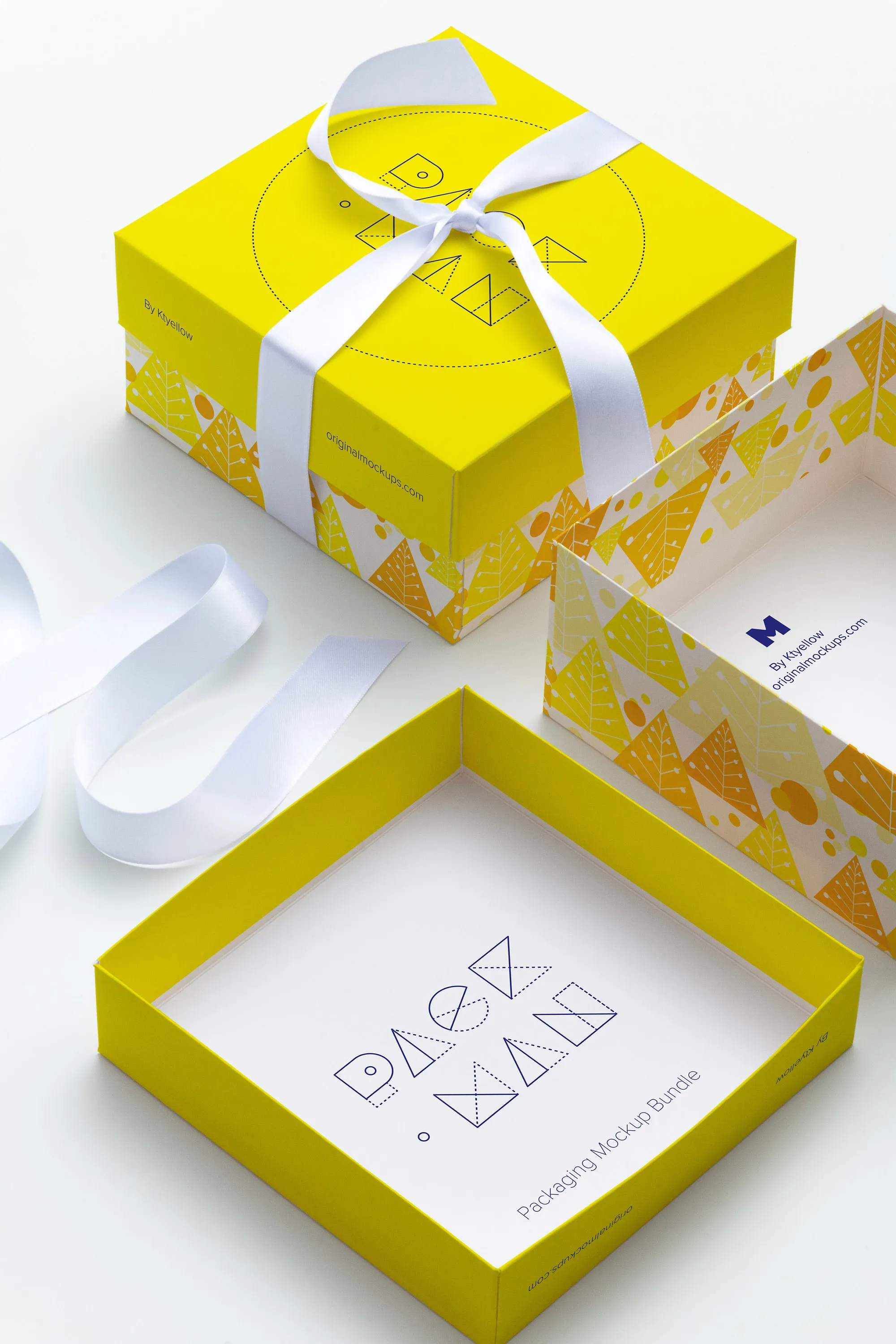 礼品包装盒外观设计样机02 Big Gift Box Mockup 02