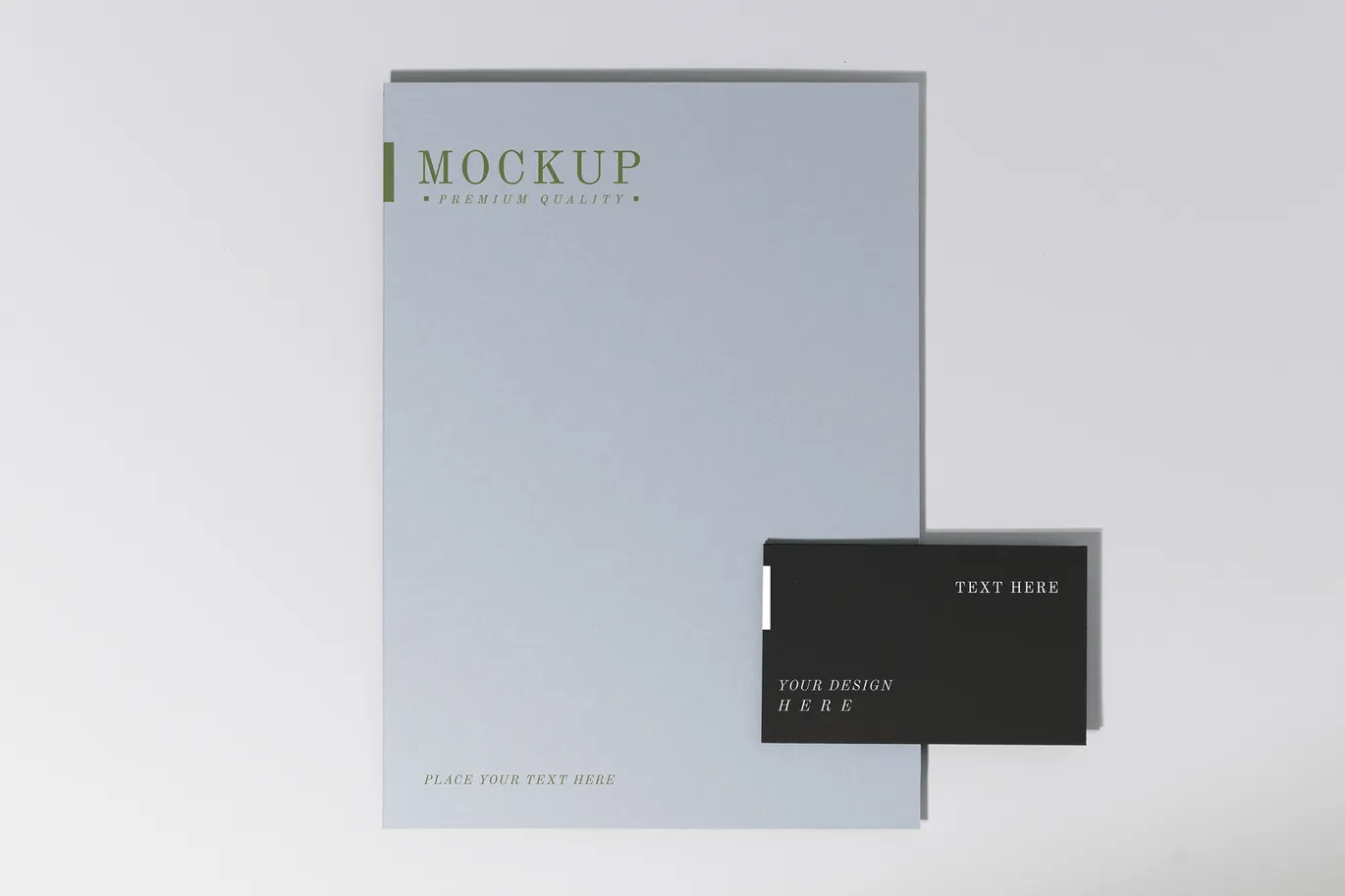 简约时尚清新海报和名片样机VI展示模型mockups