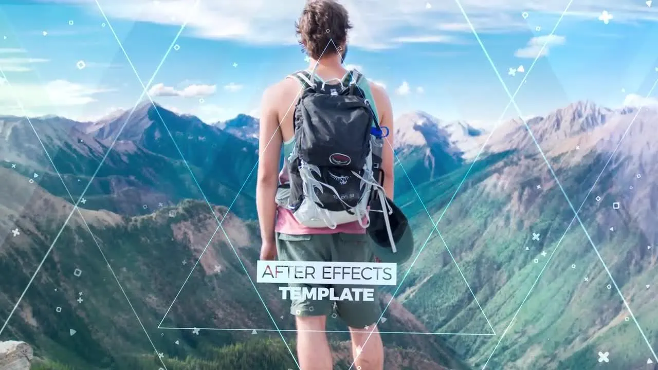 有影响力优雅的彩色视差幻灯片展示像素设计精选AE模板