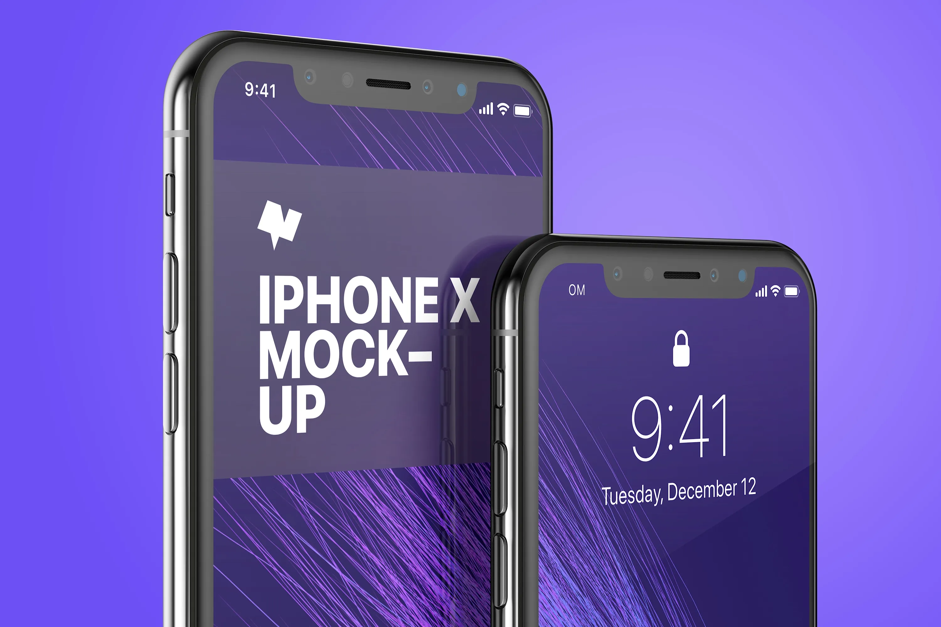 iPhone X手机屏幕UI界面设计局部效果图样机05 iPhone X Mockup 05插图(3)