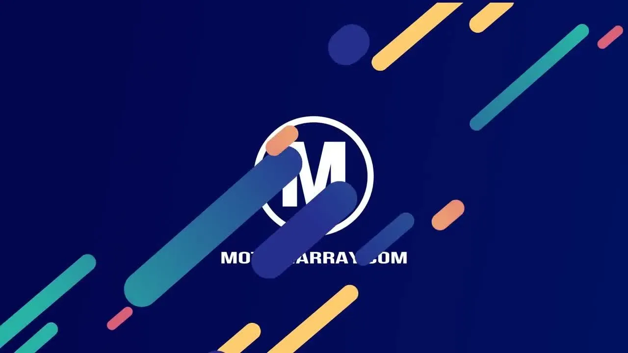 明亮多彩的形状徽标像素设计精选AE模板