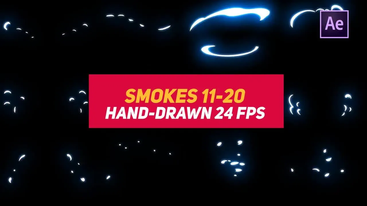 液体元素2吸烟11-20动画元素像素设计精选AE模板