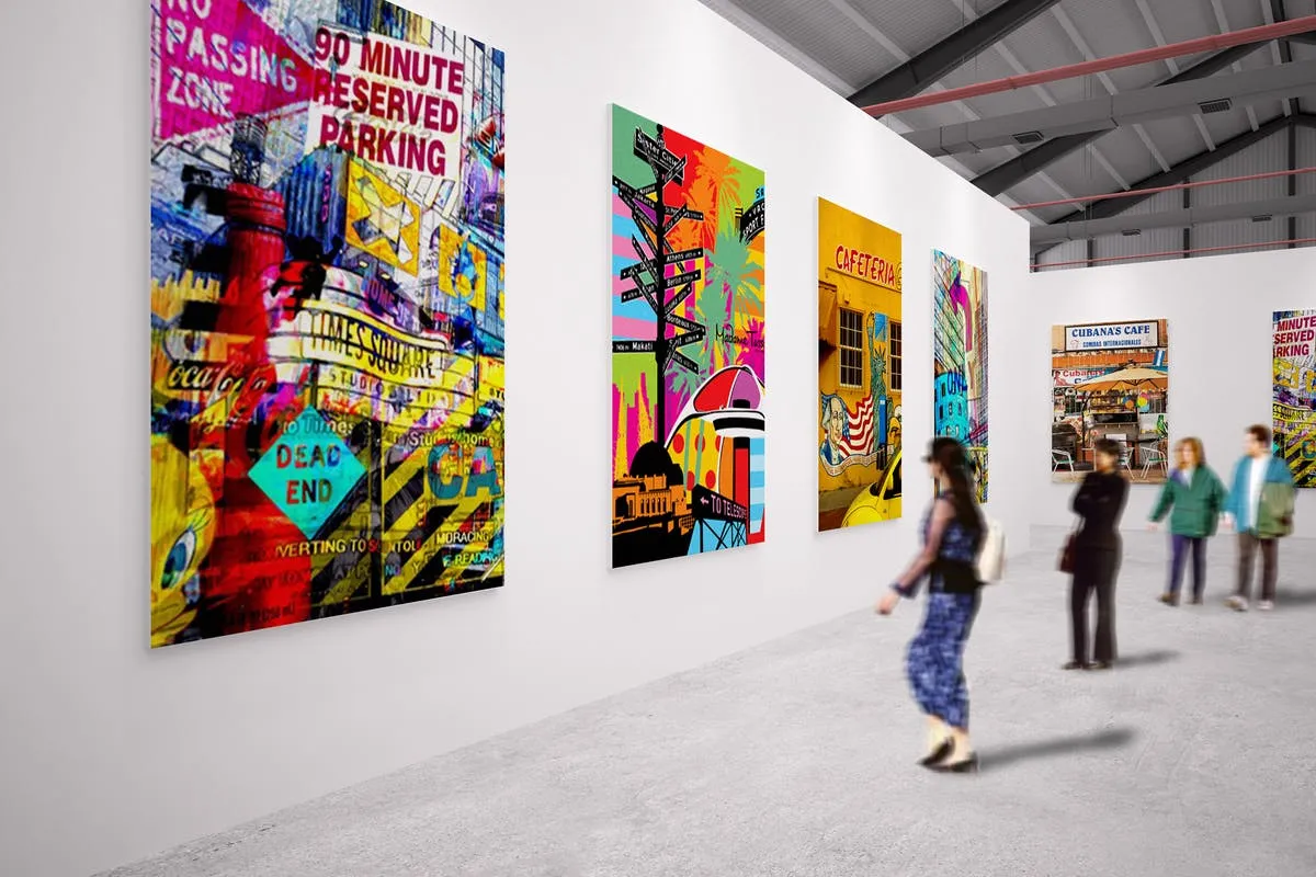 展览馆绘画作品艺术品展示样机Vol.3 Exhibition Mockup [vol3]插图