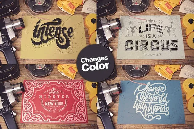 海报设计俯视效果图样机模板 Horizontal Poster Mockup插图(7)