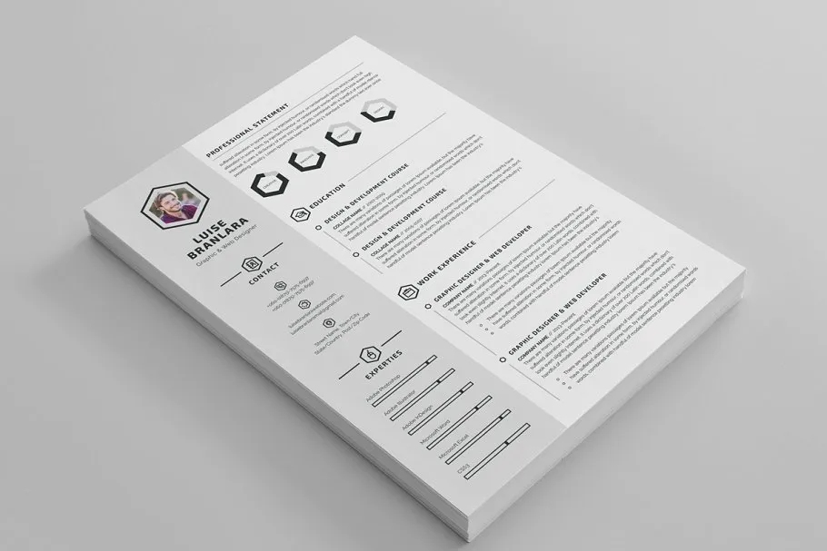 极简主义风格简历模板 Minimal Resume/CV插图(1)