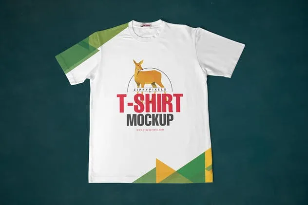 7组圆领时尚印花T恤服装设计样机 7 Round Neck T-Shirt Mockups插图(2)