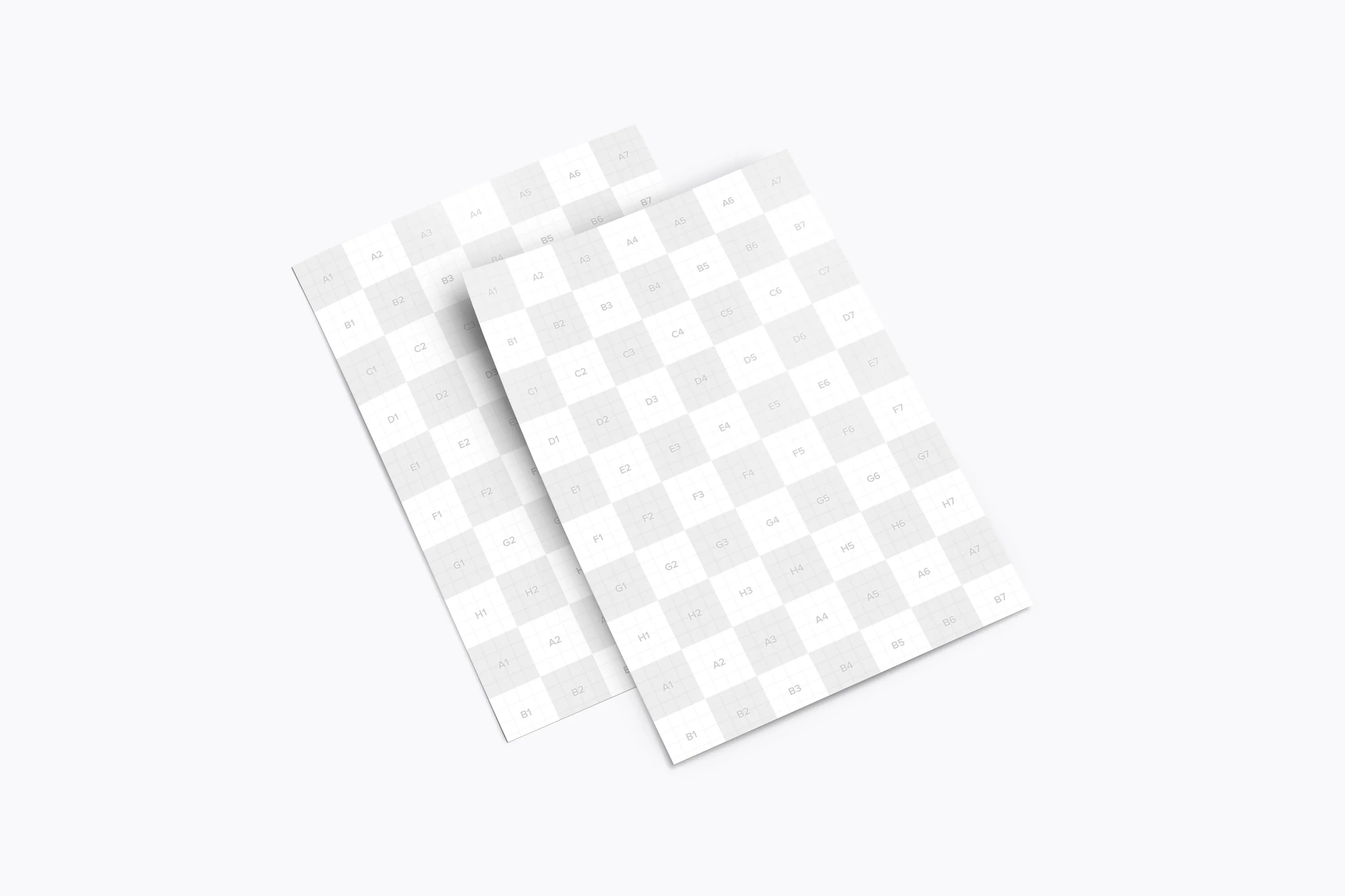 A4-A5传单设计制作印刷效果预览堆叠样机01 A4-A5 Flyer Stack Mockup 01插图(4)