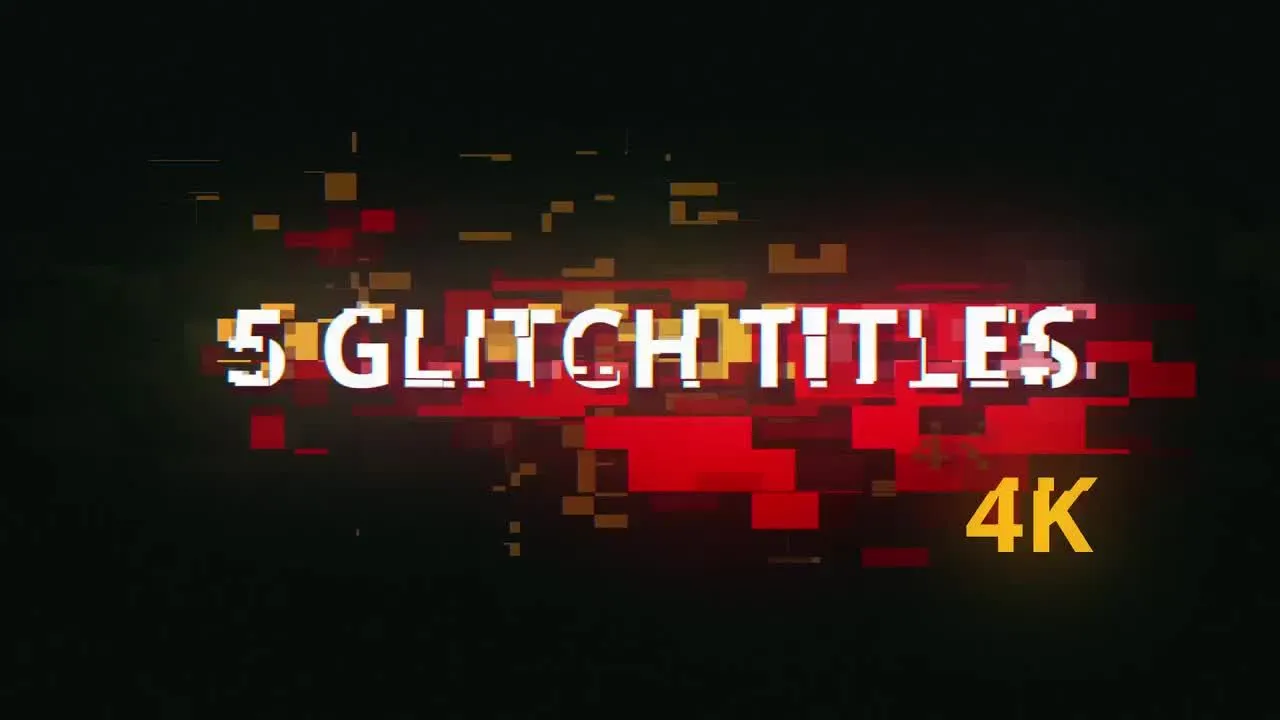 酷炫的霓虹灯发光标题动画像素设计精选AE模板