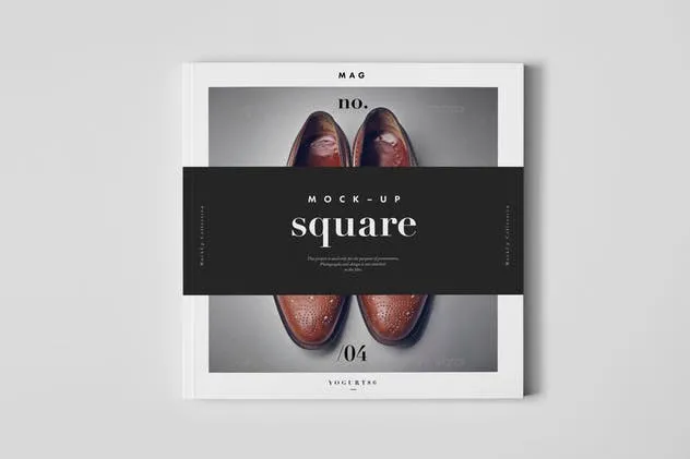 方形杂志画册样机 Square Magazine Mock-up插图(8)