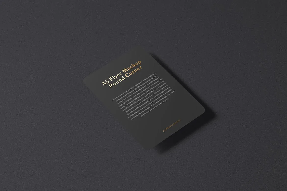 A5尺寸圆角传单纵向效果图样机素材库精选 A5 Portrait Flyer Mockup — Round Corners插图(7)