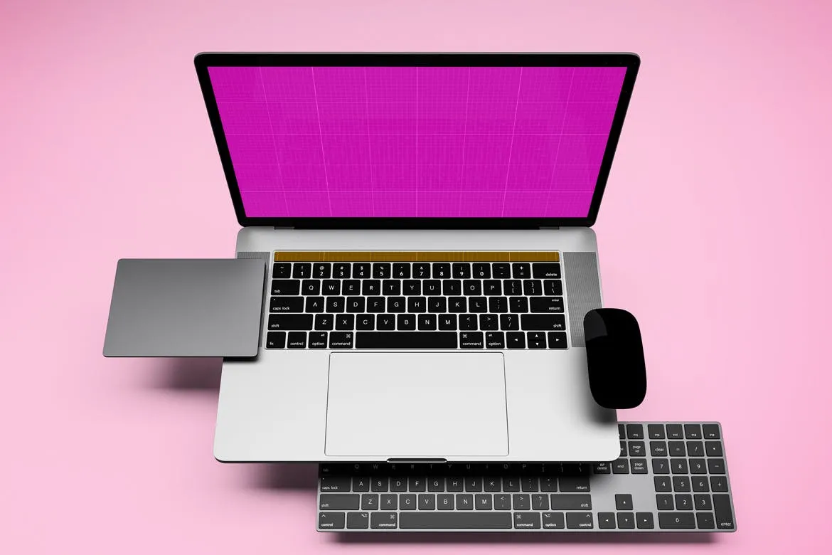 悬浮风格MacBook Pro笔记本电脑Web设计预览素材库精选样机v3 Macbook Pro Mockup V.3插图(12)