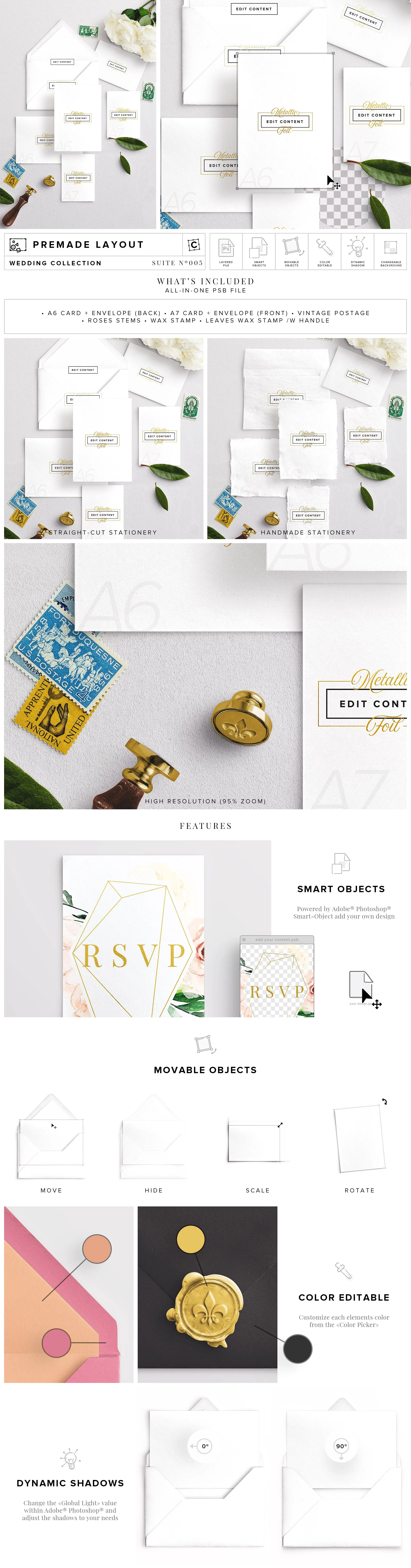 婚礼设计物料样机模板合集 Wedding Suite Mockup Scene