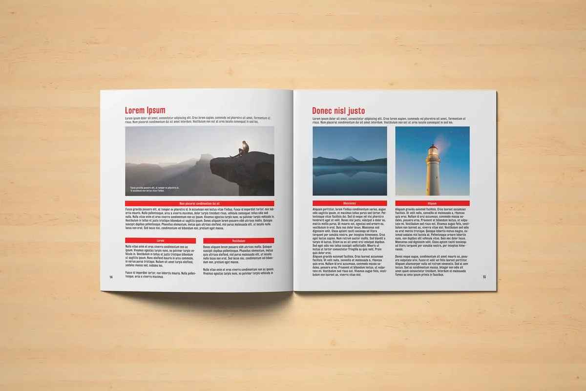 画册目录手册样机模板 Square Brochure / Catalogue Mock-Up插图