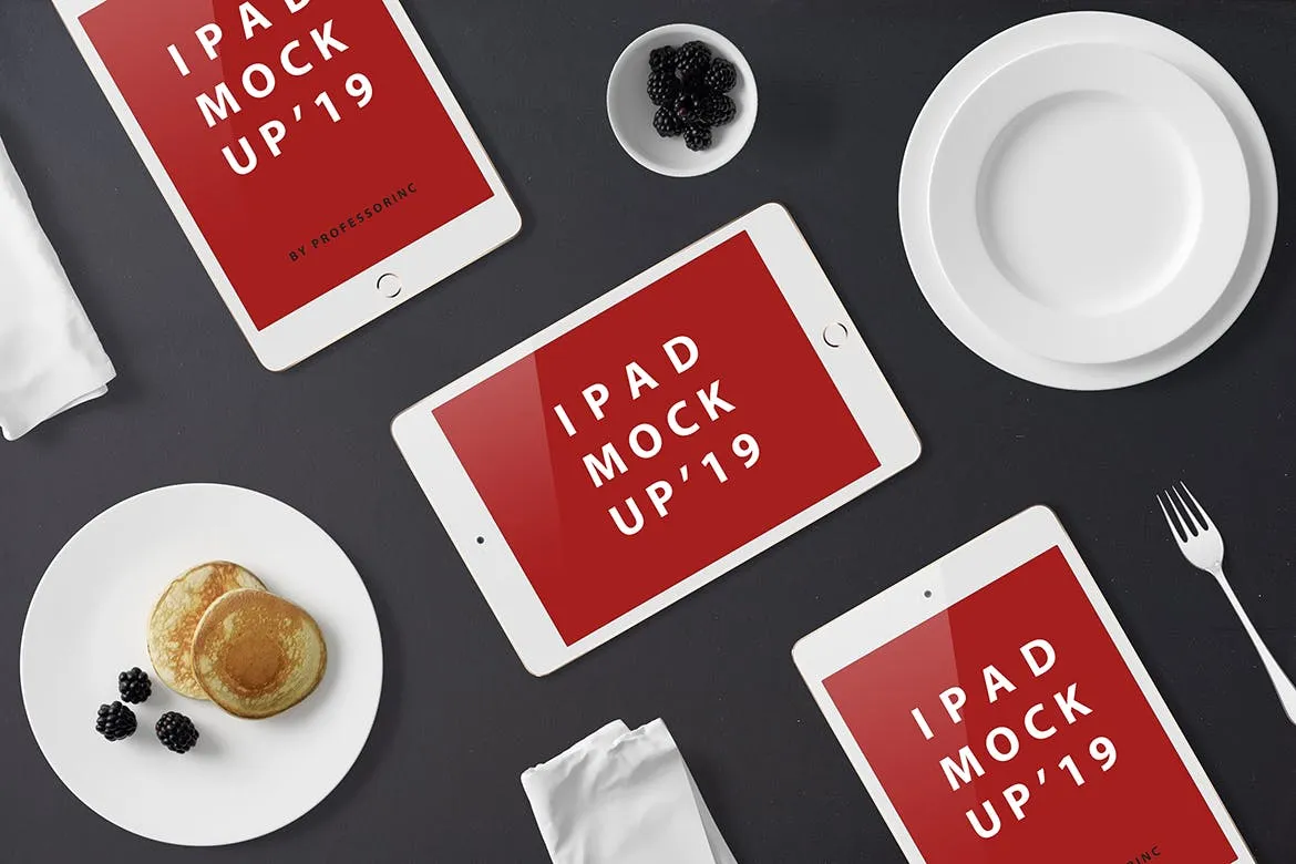 高品质的早餐场景的iPad Mini样机UI展示模型mockups插图(6)