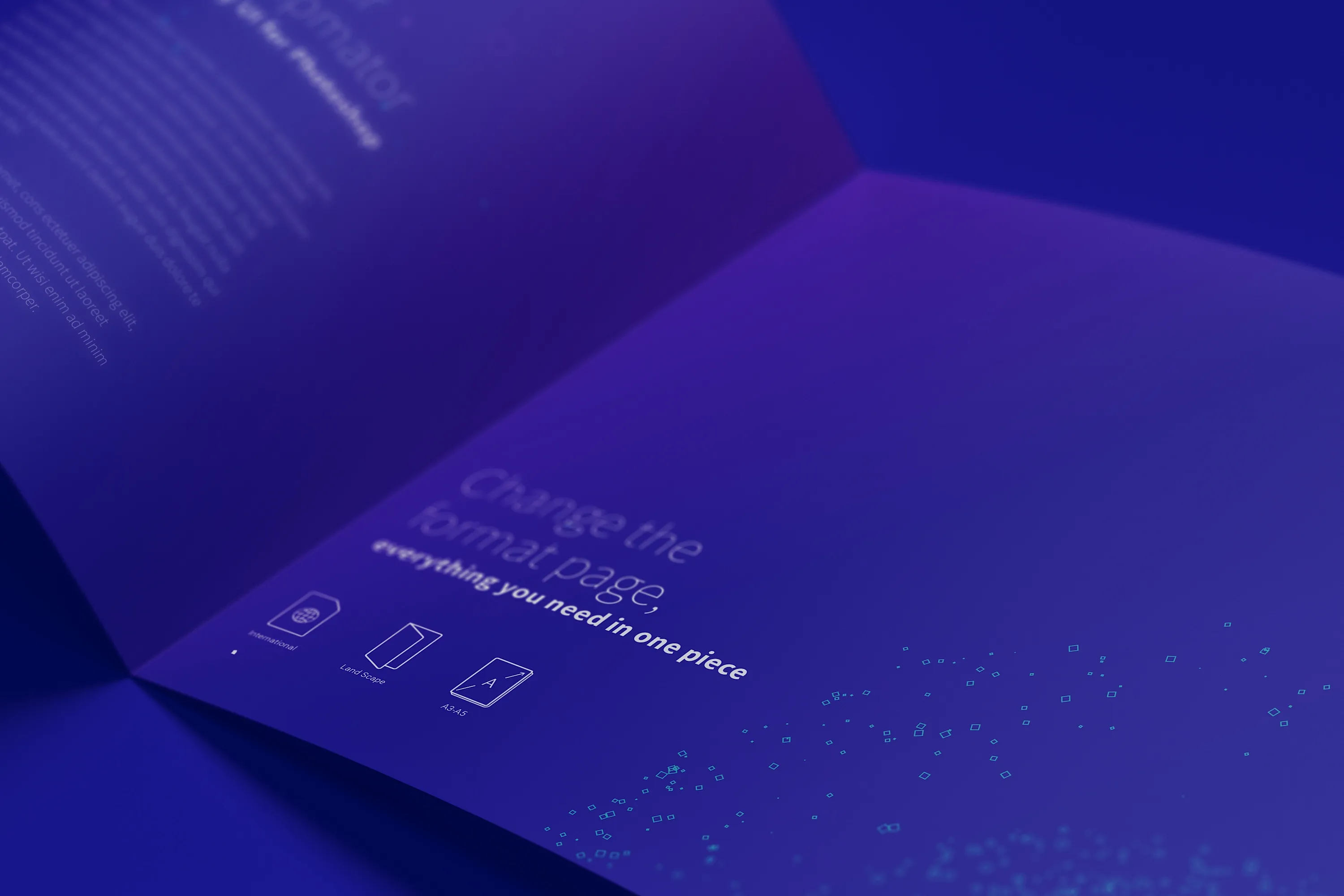 A4尺寸大小横向双折小册子传单设计样机模板05 A4 Landscape Bi Fold Brochure Mockup 05插图(4)