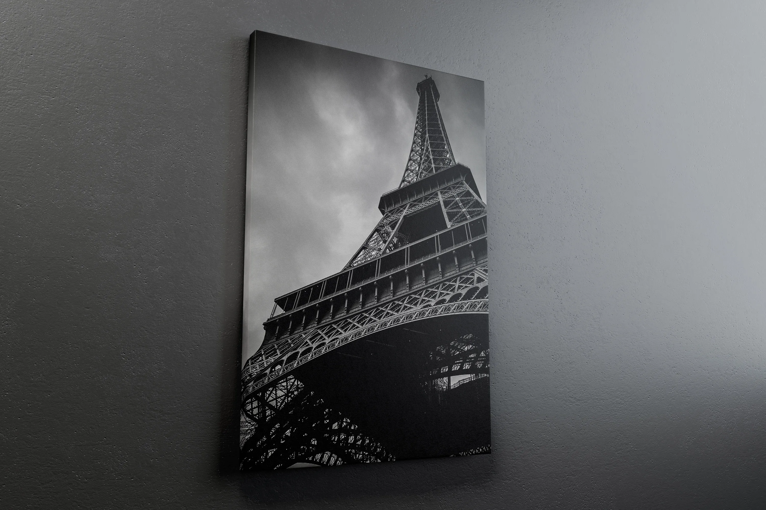 挂墙画布画框作品预览左视图样机素材 2:3 Portrait Canvas Mockup Hanging on Wall, Left View插图(6)