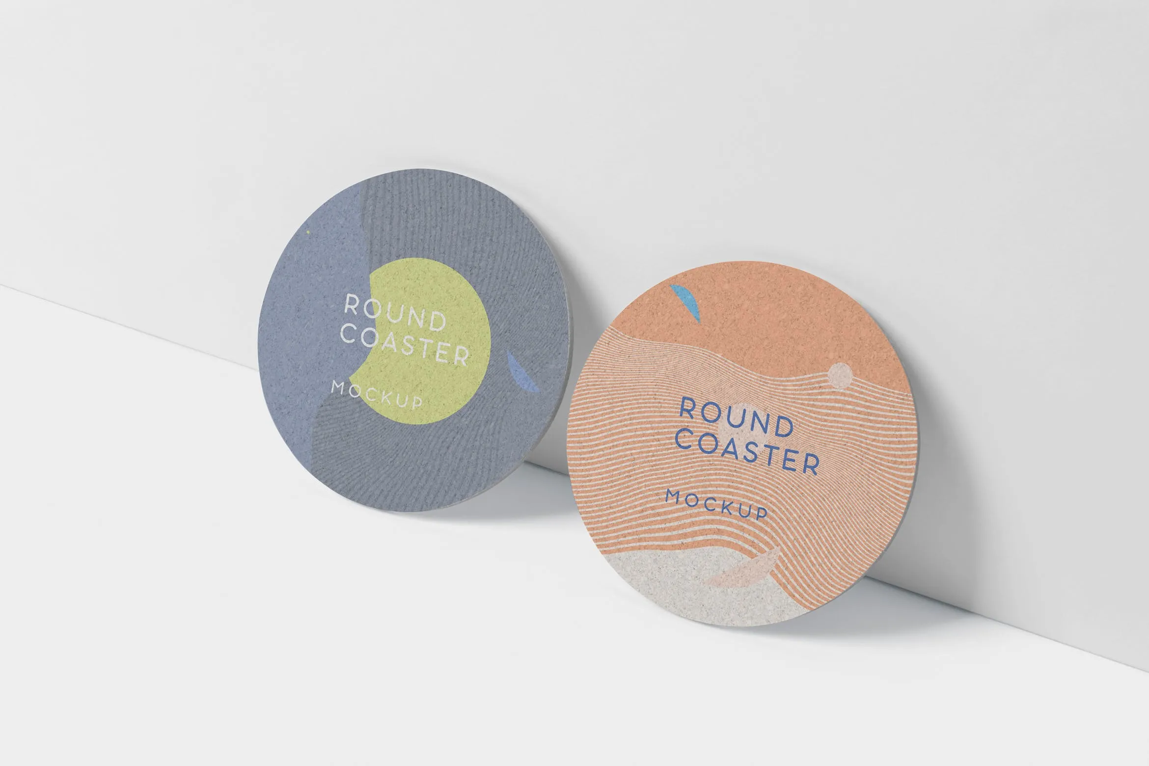 圆形杯垫图案设计效果图像素设计精选 Round Coaster Mock-Up#8211; Medium Size