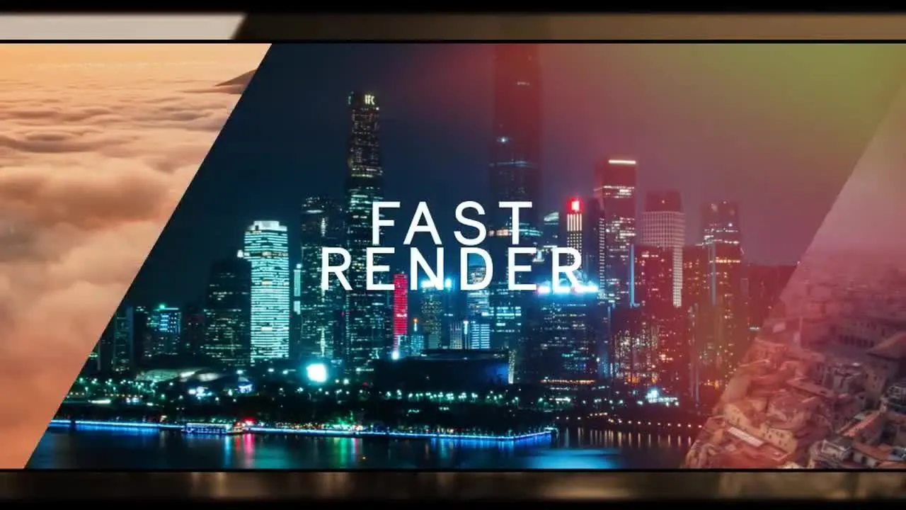 时尚动感的微妙漏光效果文本幻灯片动画像素设计精选AE模板