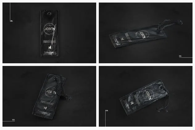 黑色品牌服装吊牌标签样机模板 Black Edition Tag Label Mockup插图(2)