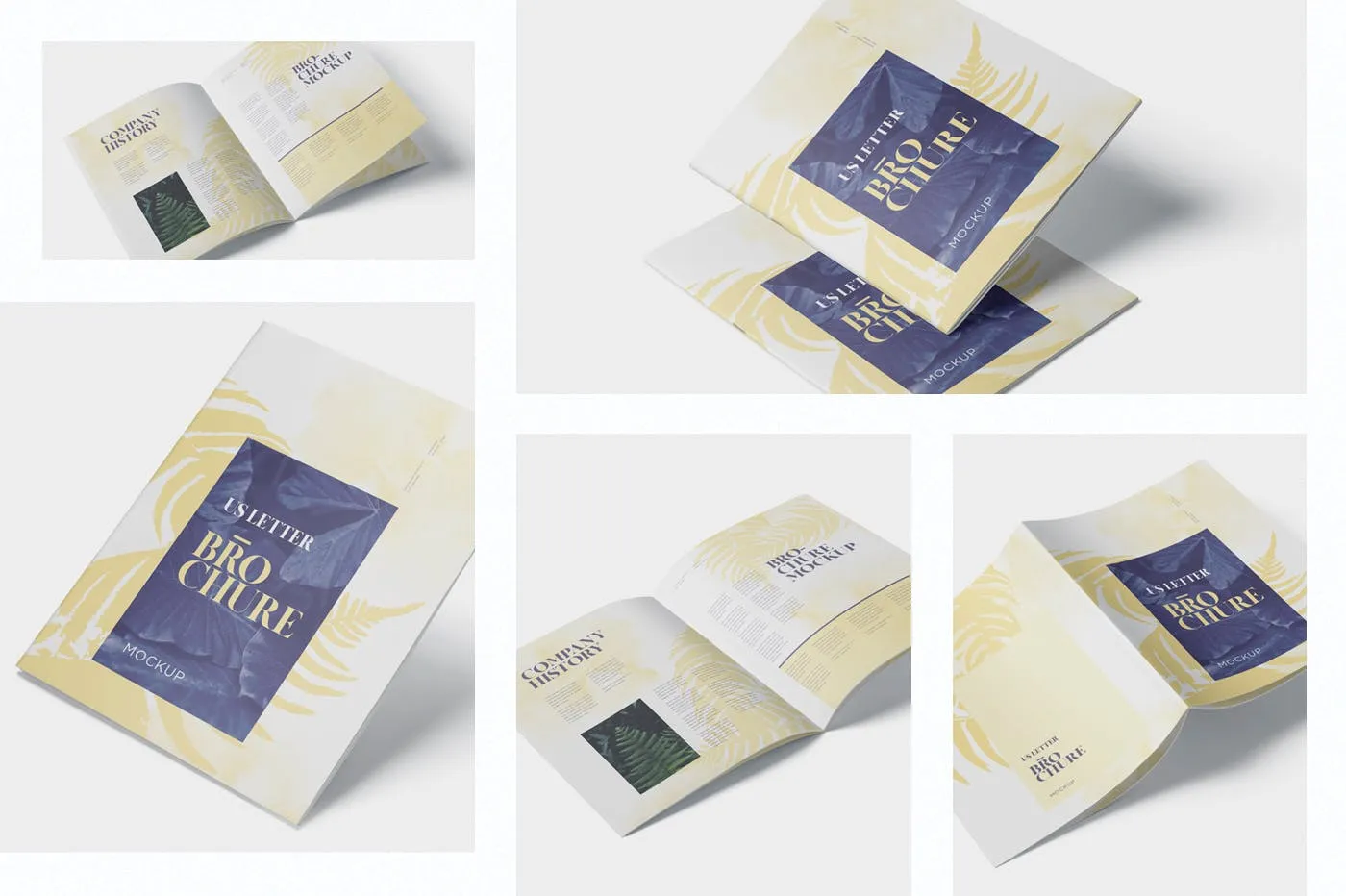 美国信纸尺寸杂志画册设计效果图样机 US Letter Brochure / Magazine Mock-Up插图(1)