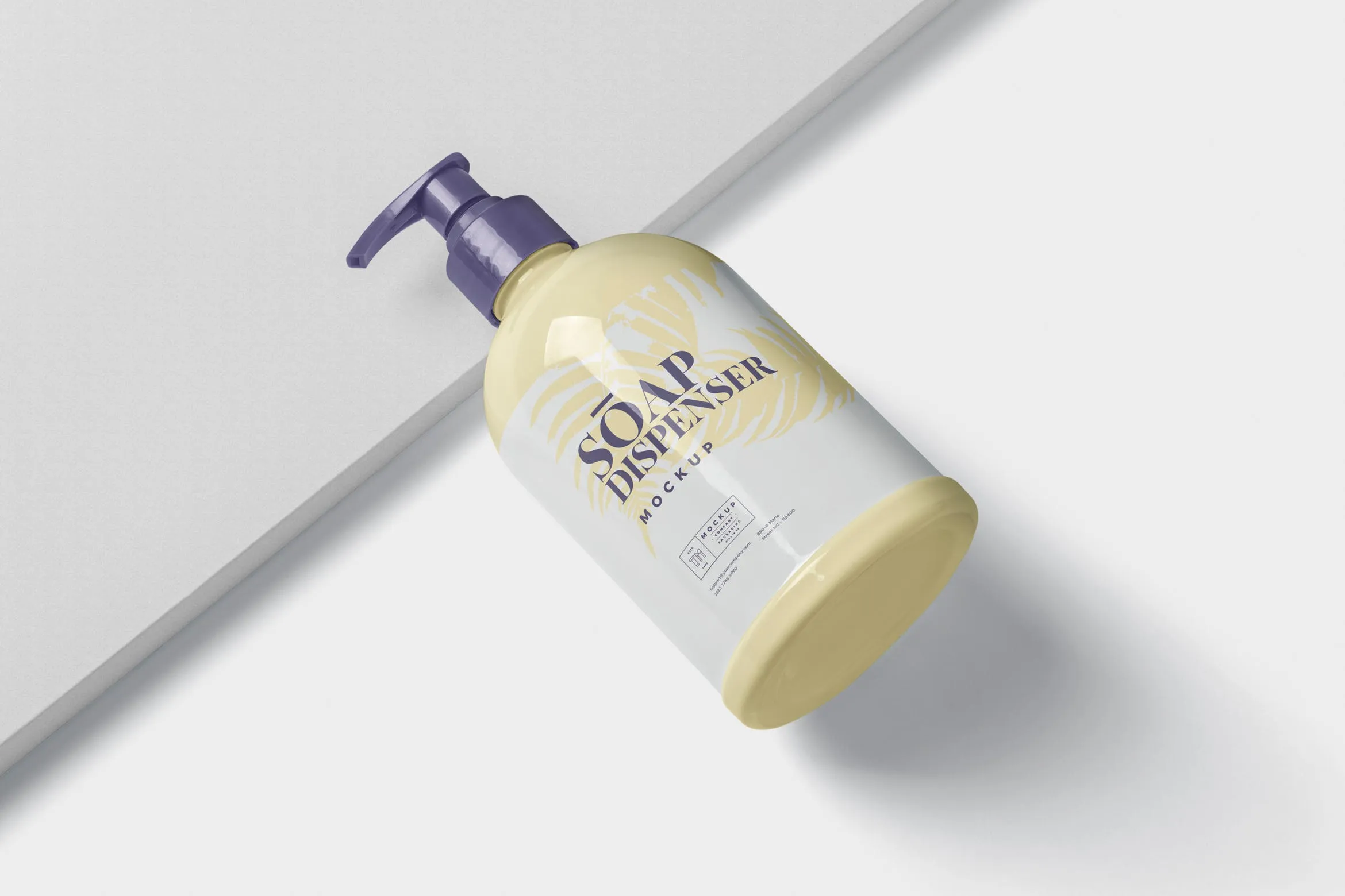 沐浴露洗发水按压瓶外观设计样机模板 Soap Dispenser Mockup – Big Size插图