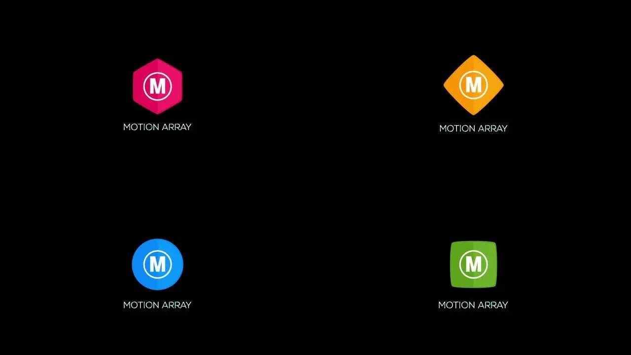 外观时尚清晰的动态动画徽标像素设计精选AE模板