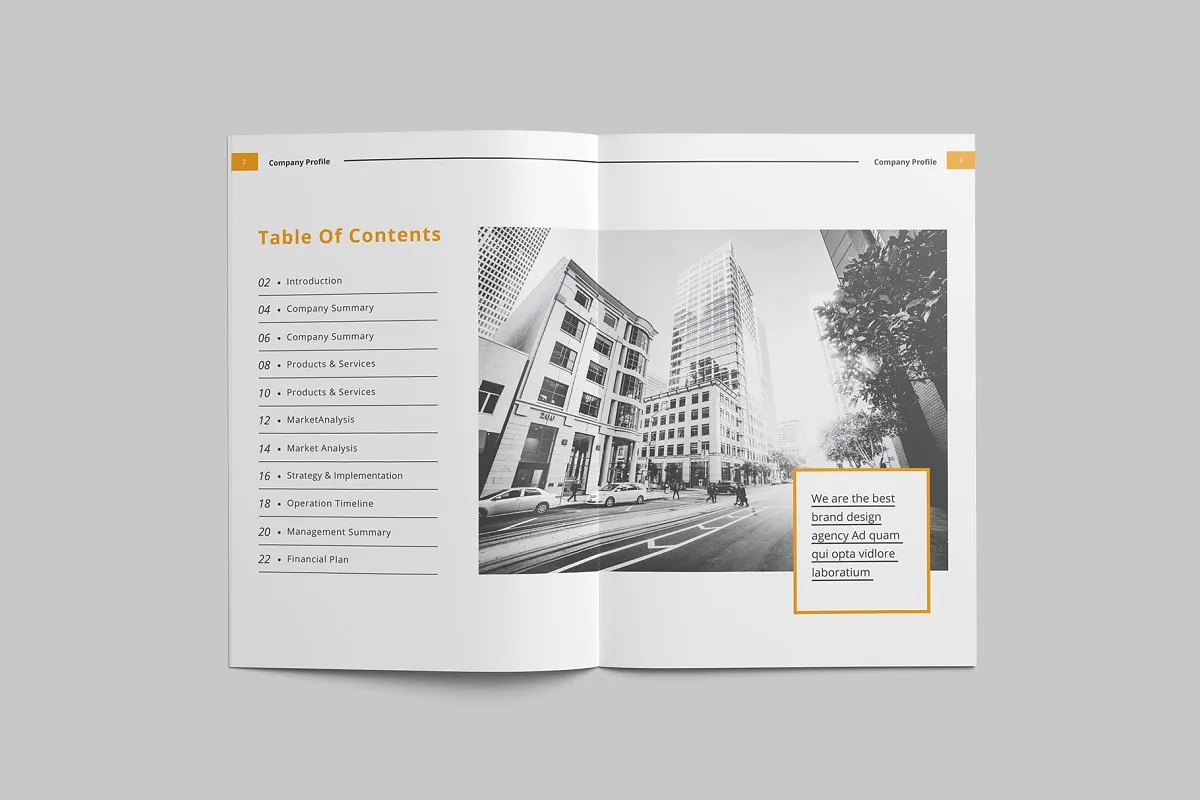 时尚高效企业简介/介绍宣传册模板插图(1)