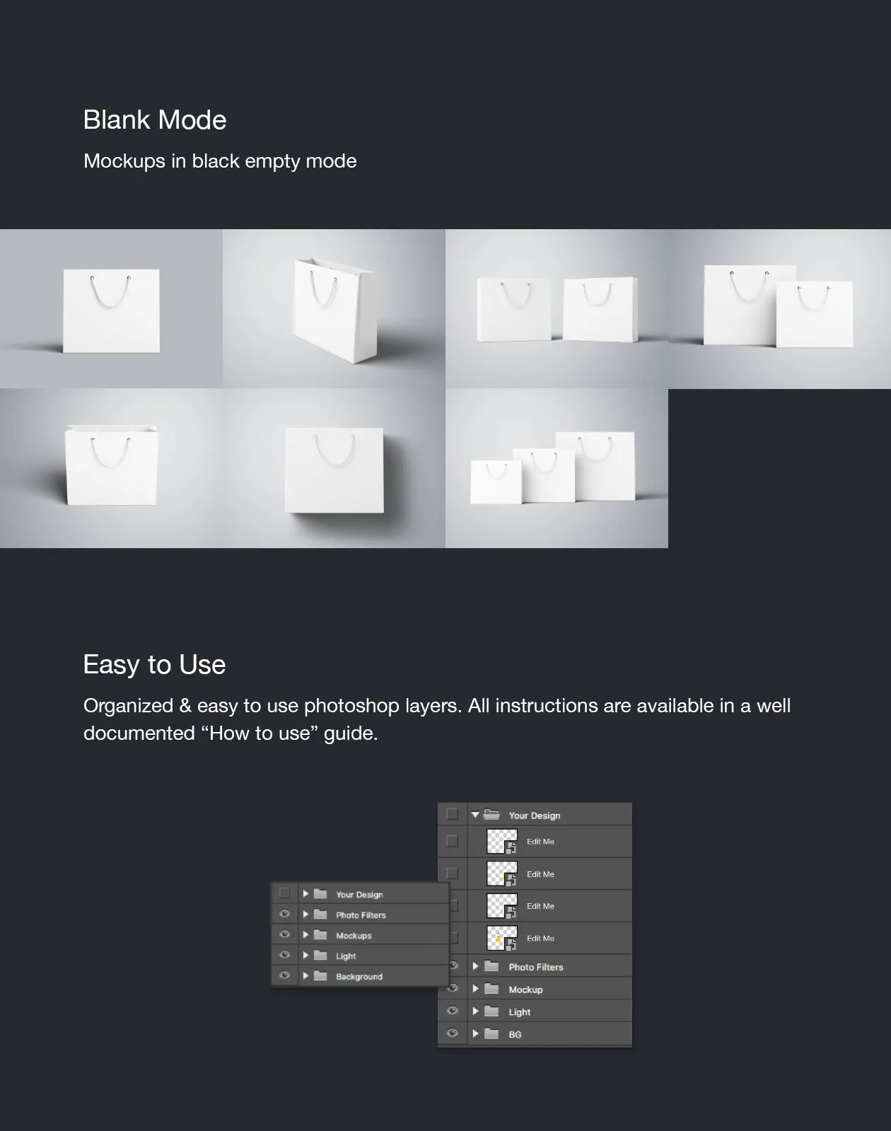购物袋定制设计外观设计PSD样机模板 Shopping Bag Mockup – PSD插图(9)