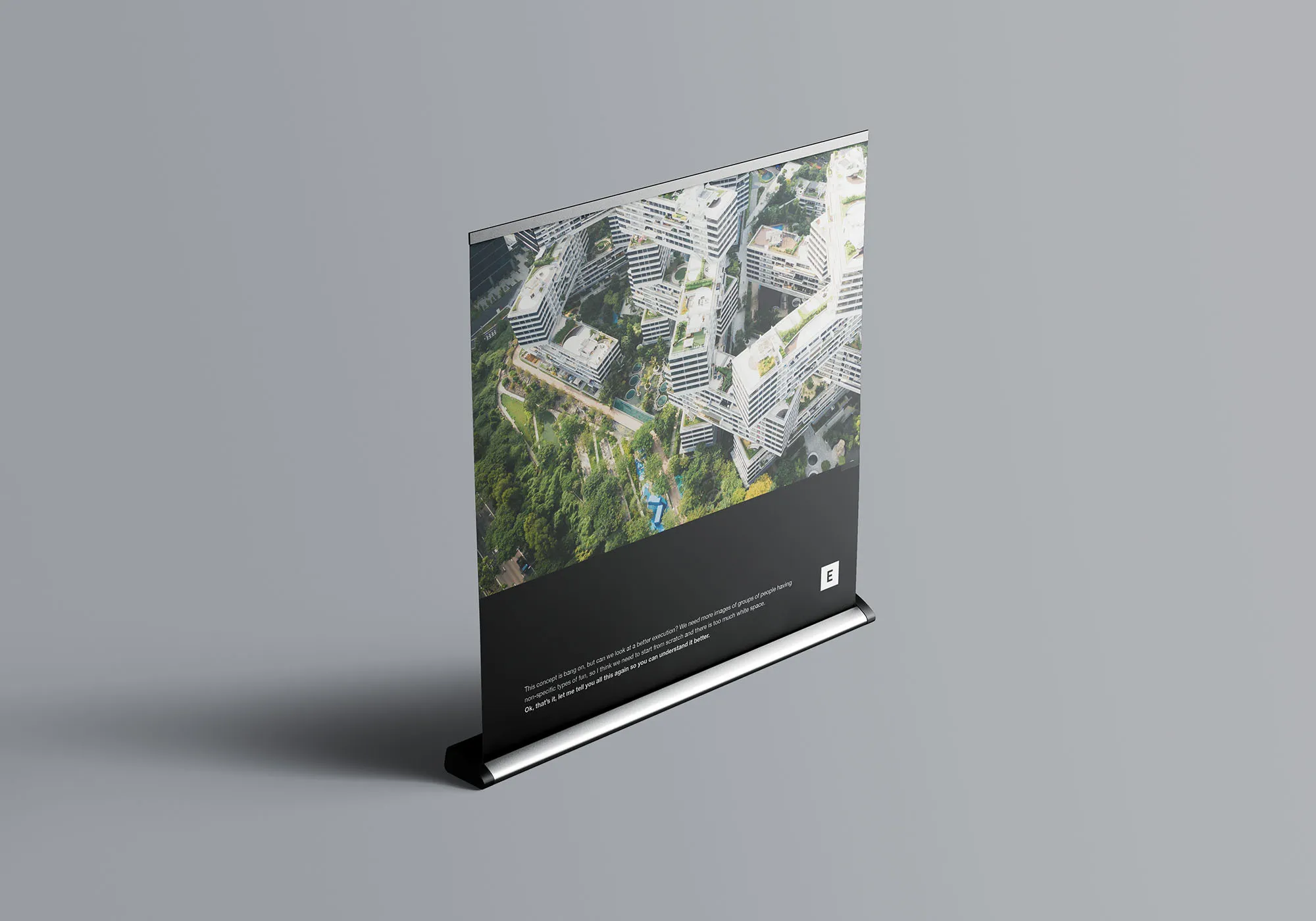 立式方形海报展架PSD样机模板 Wide Rollup Mockup插图(3)