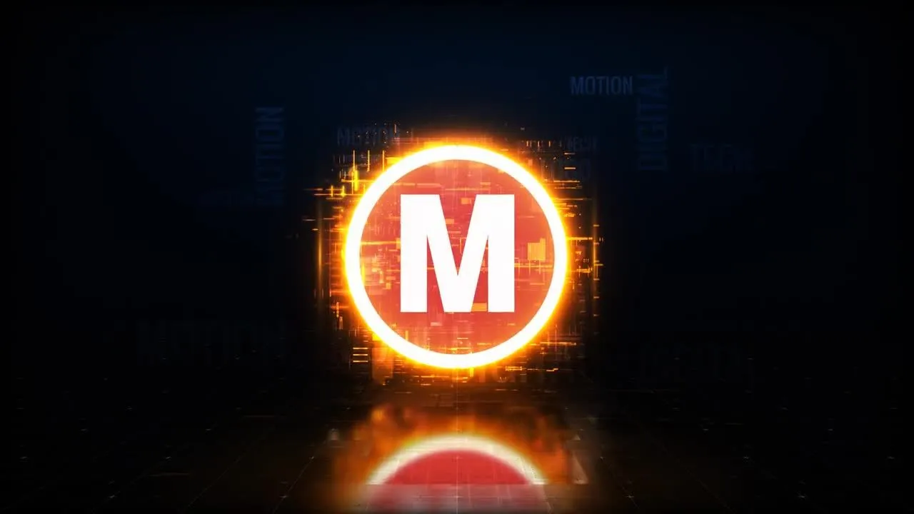 数字徽标启动器像素设计精选AE模板