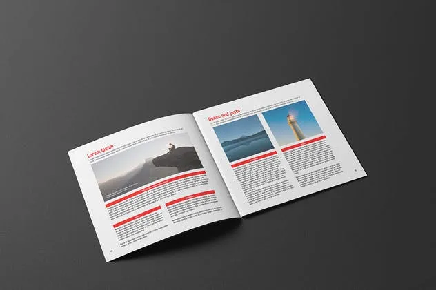 画册目录手册样机模板 Square Brochure / Catalogue Mock-Up插图(10)