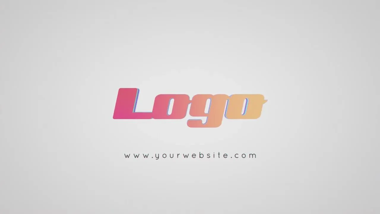 3D翻页徽标显示像素设计精选AE模板