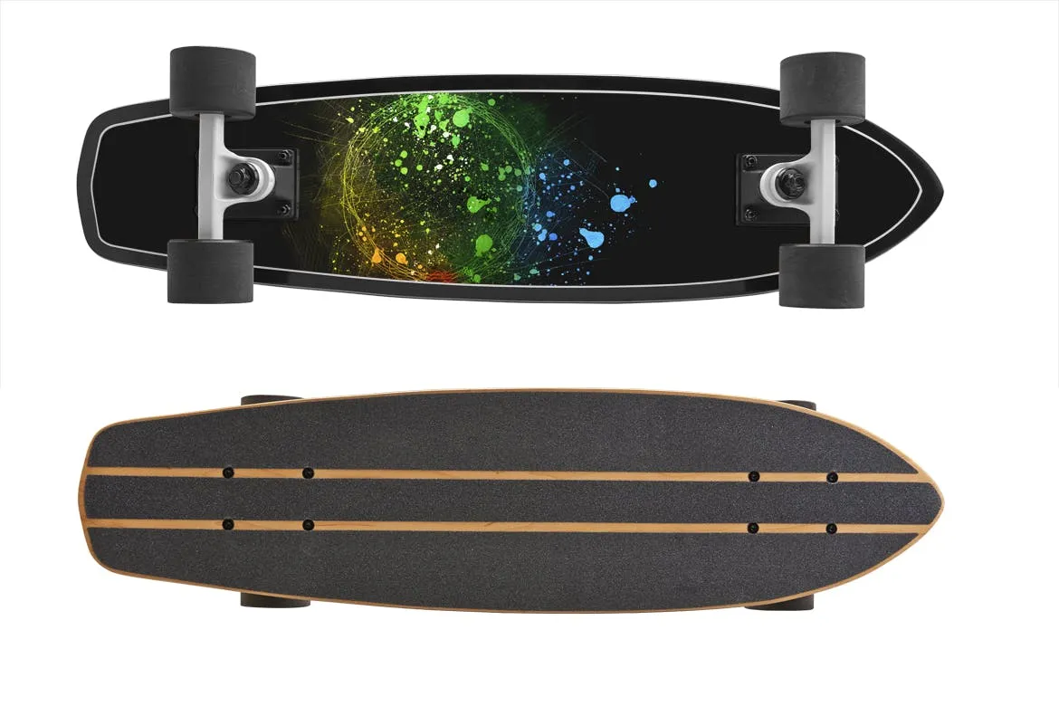 滑板外观设计俯视图&底部图样机模板 Skate_Board_Mockup插图(3)