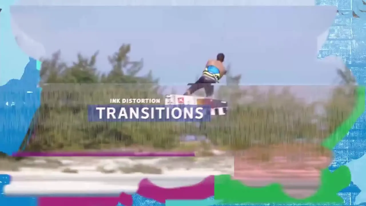 10种墨水失真过渡效果动画像素设计精选AE模板