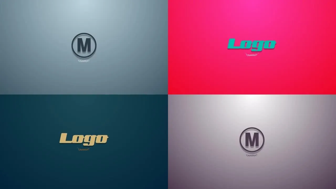 多功能简单时尚徽标展示像素设计精选AE模板