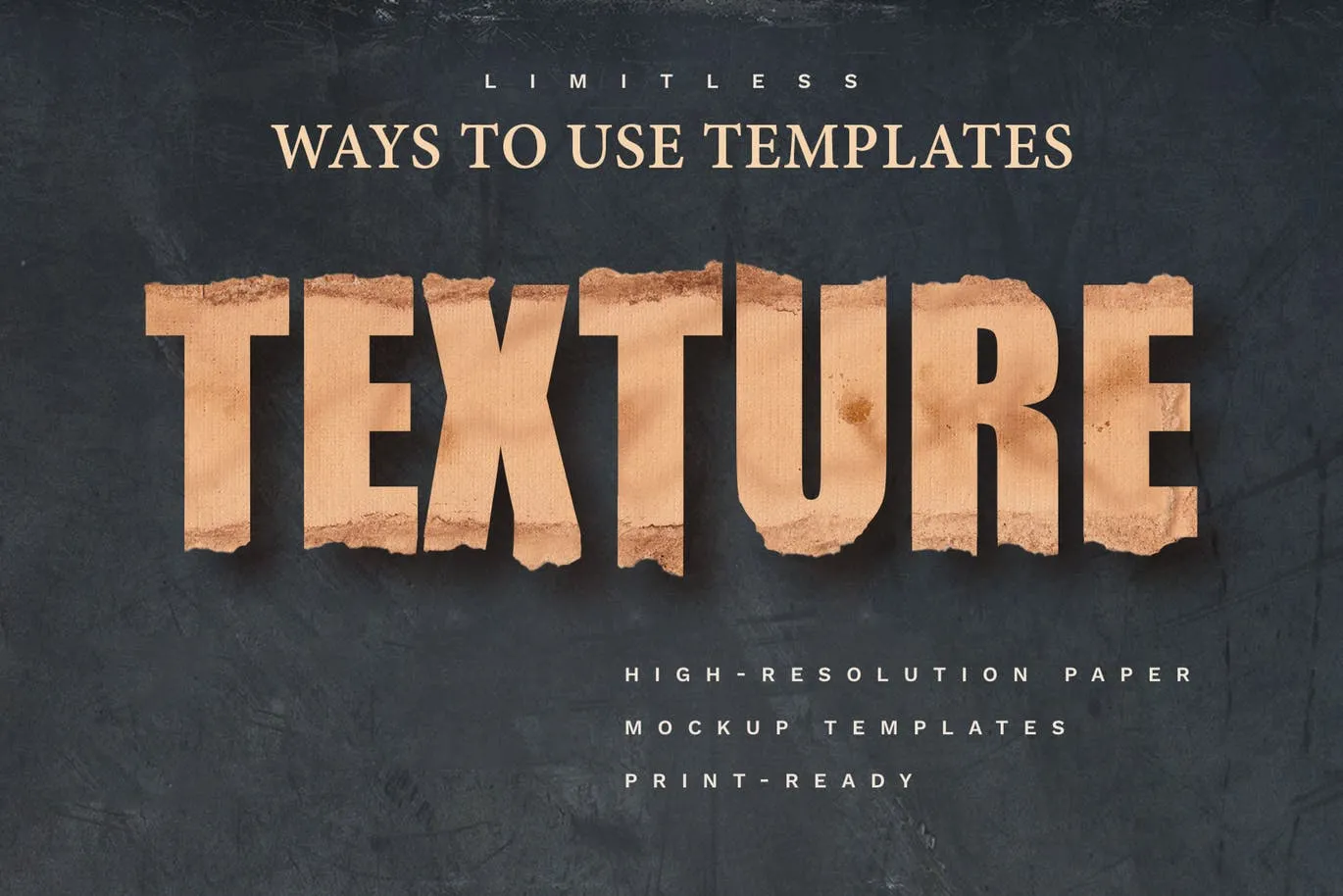 复古做旧风格纸张纹理样机模板 Vintage Paper PSD Mockup Set插图(4)