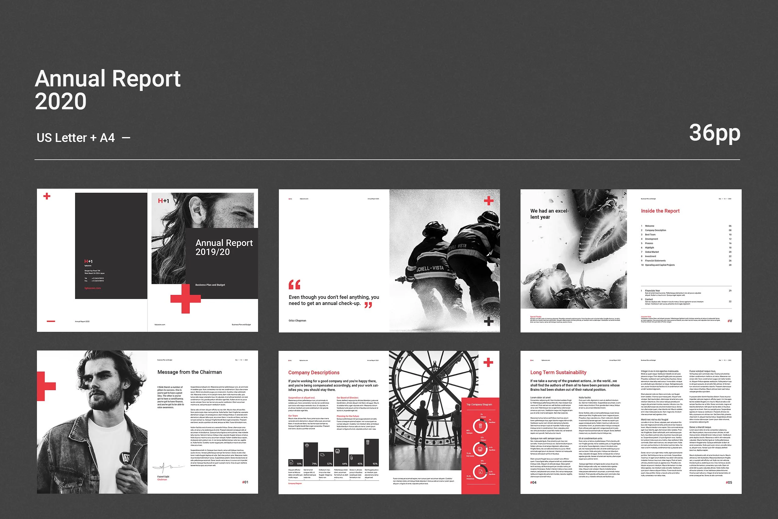 36页专业极简的年度总结杂志模板下载 Annual Reports [indd]插图(14)