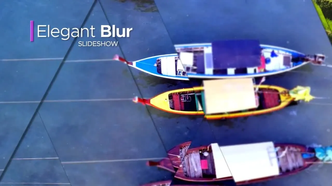 优雅的模糊幻灯片像素设计精选AE模板