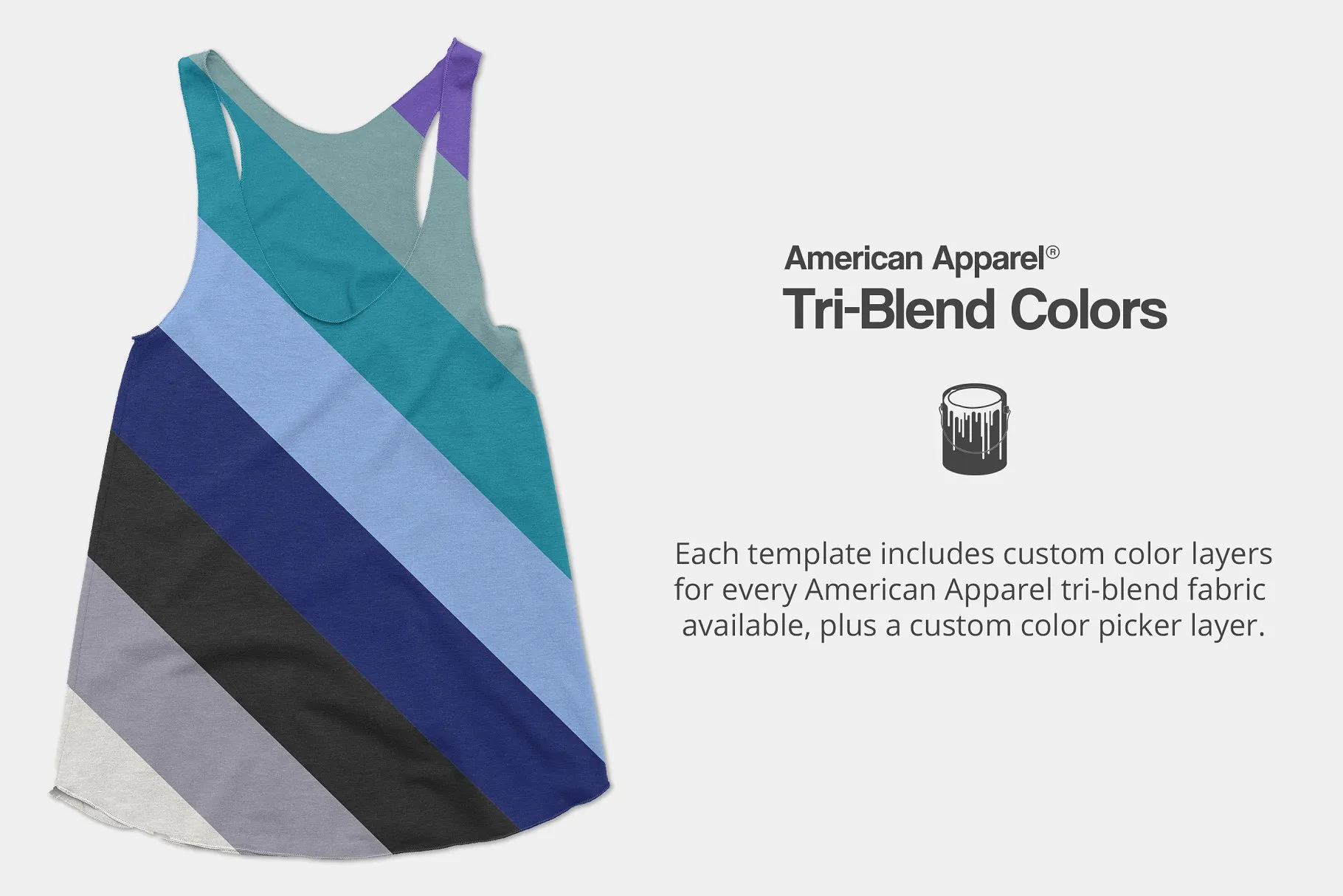 女士背心样机模板 American Apparel TR308 Tank Mockups插图(4)