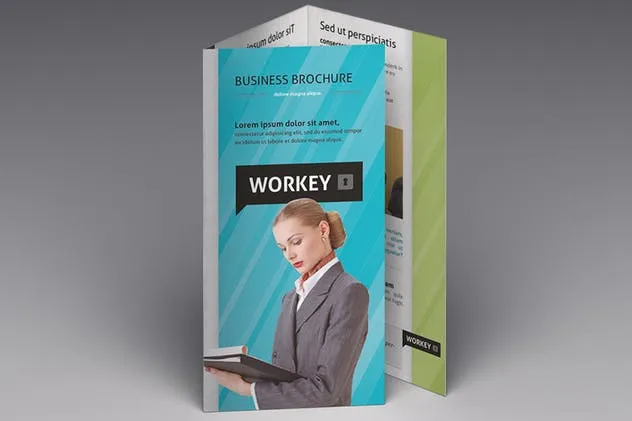 逼真简约的海报折叠传单样机模板 Flyer Mockup插图(3)