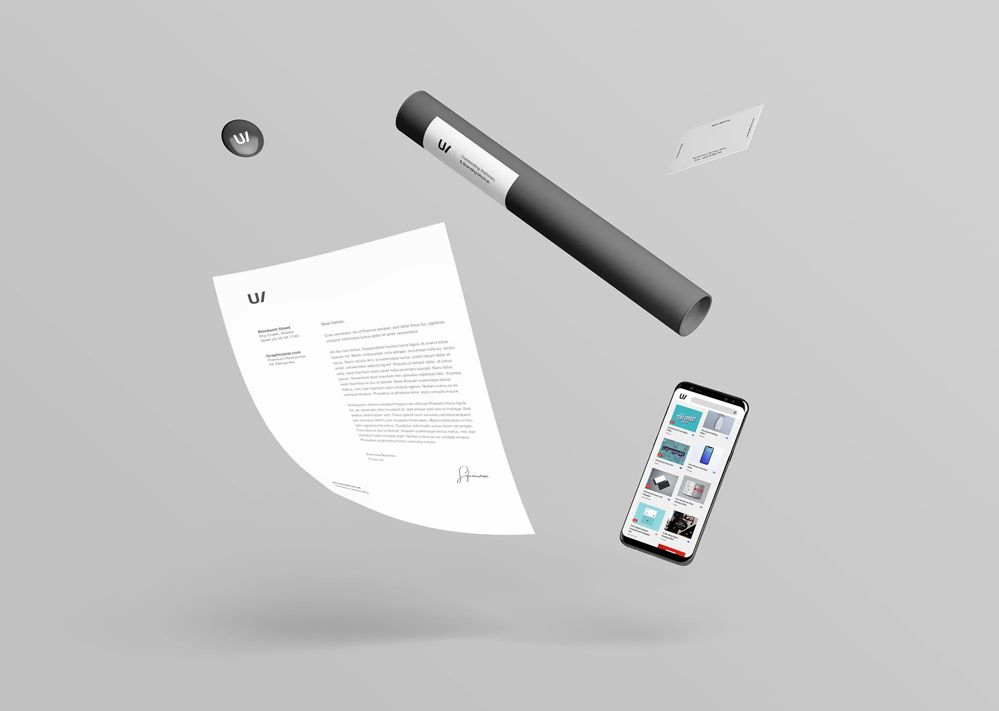 企业品牌VI视觉设计展示办公用品样机套件PSD模板 Stationery Branding & Identity Mockup – PSD插图(7)