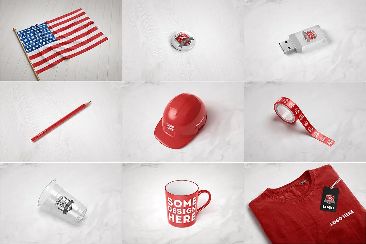 商品品牌amp;Logo样机模板 Brandingamp; Logo Mock-up