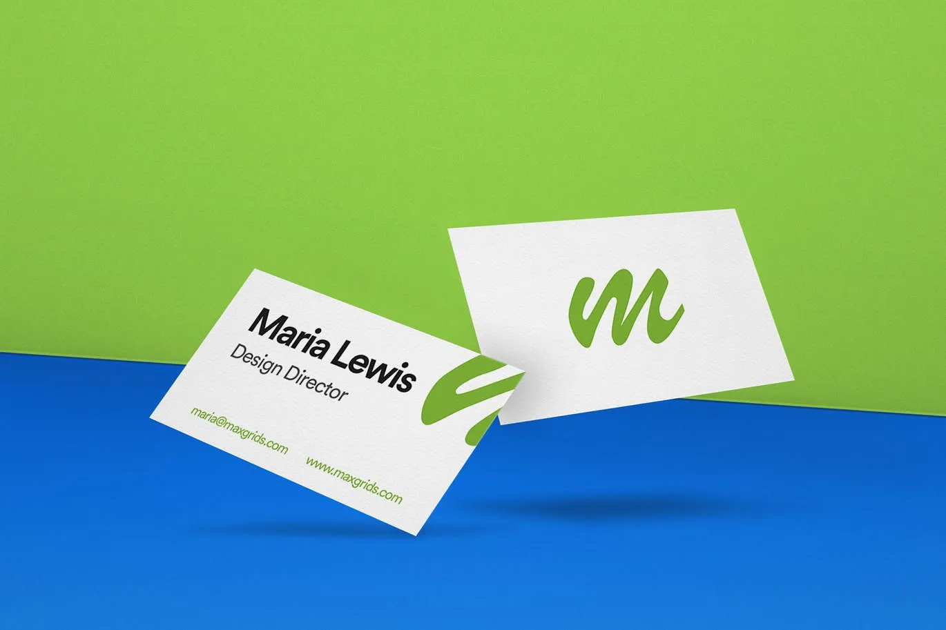 简约名片设计效果图样机03 Business Card Mockup 03