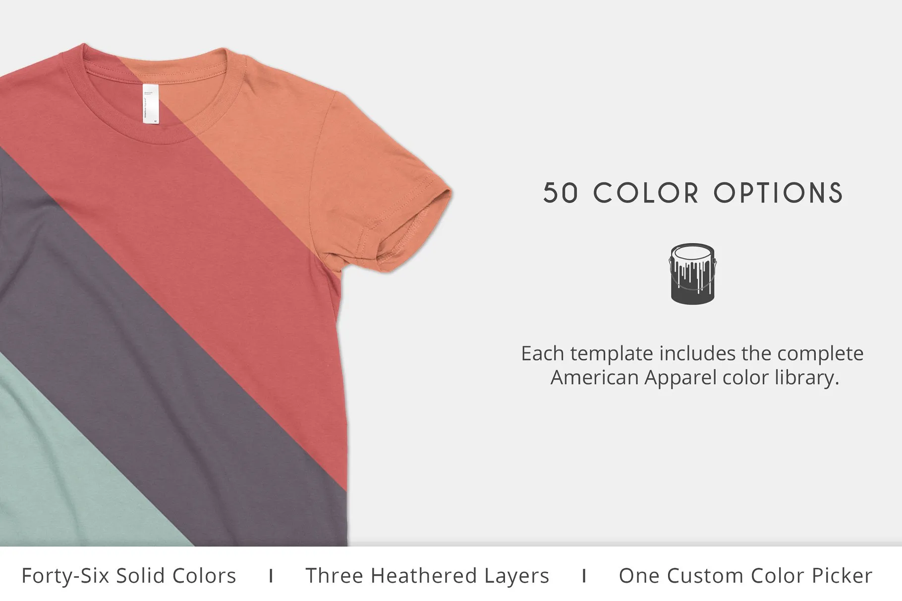 4K分辨率圆领T恤样机模板 American Apparel 2102 Tee Mockups插图(3)