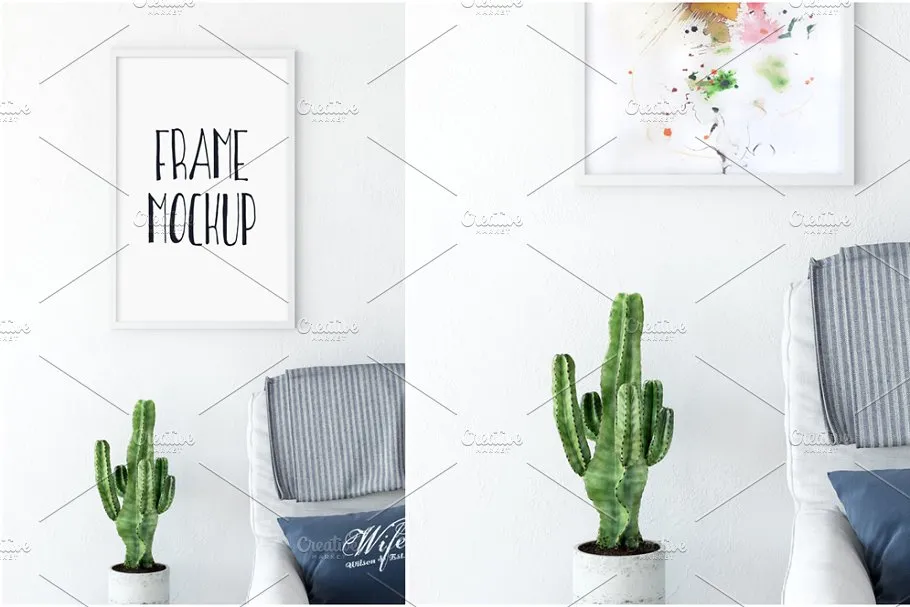 超级相框画框展示样机包 Interior Frame Mockup Bundle Vol 1插图(5)
