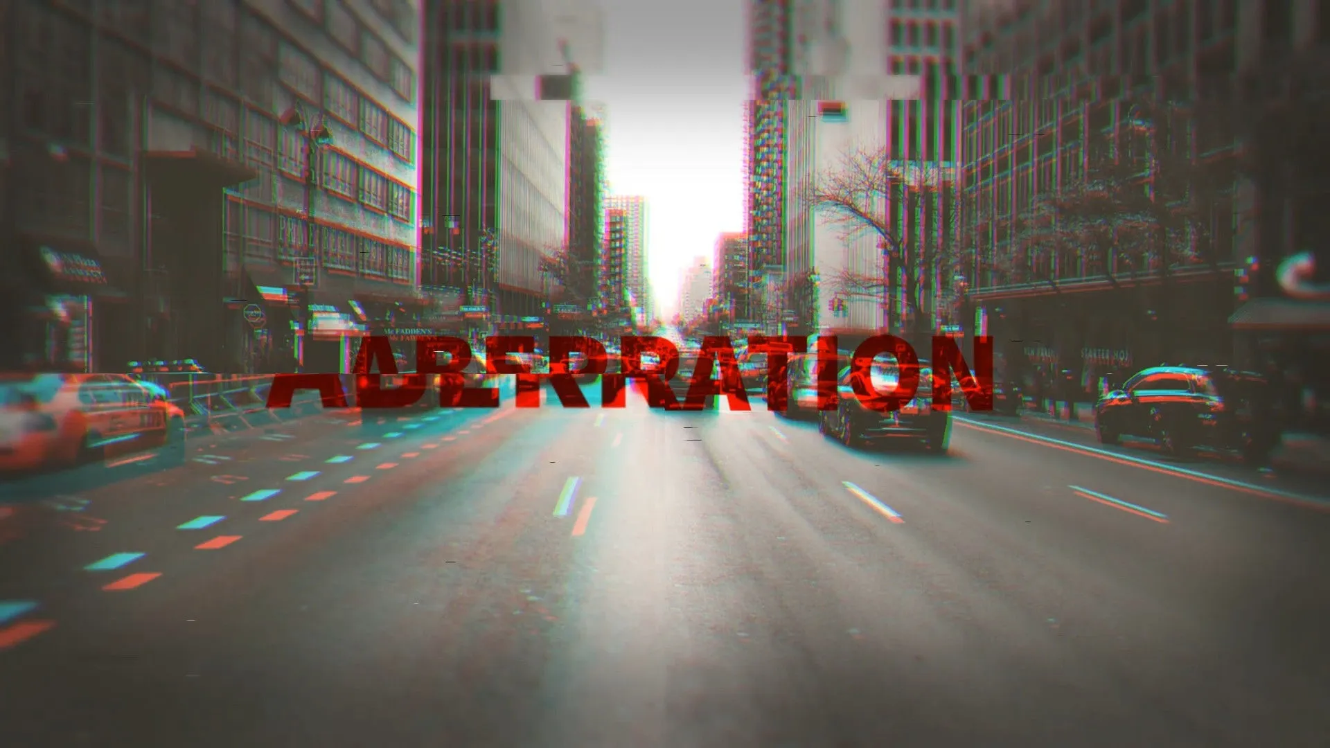 现代新潮创意的像差效果开场白像素设计精选AE模板